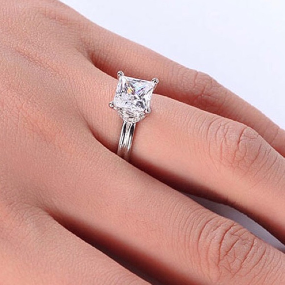1.25CT Princess Cut Promise Brilliant Ring
